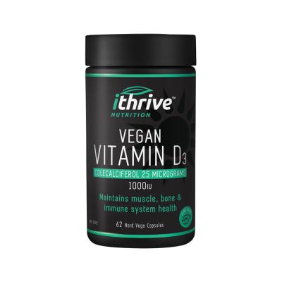 iThrive Nutrition Vegan Vitamin D3 1000IU 62c